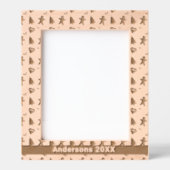 ジンジャーブレッドマン、クリスマスツリー、ハート、名前8x10 レーザー彫刻フレーム (正面)