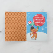 ジンジャーブレッドマン | クリスマスホリデーグリーティングカード カード (内部)