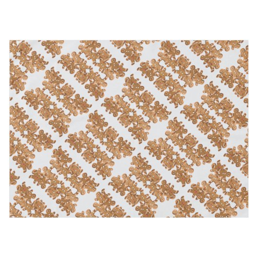 ジンジャーブレッドマン クリスマス クッキー ホリデー ベーキング テーブルクロス (正面(横))