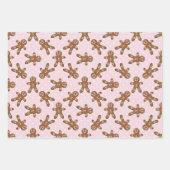 ジンジャーブレッドマン クリスマス クッキー ラッピングペーパーシート (正面)