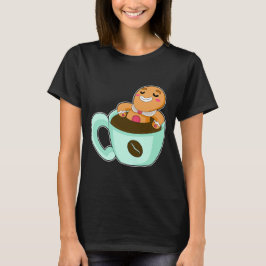 ジンジャーブレッドマン クリスマス コーヒー Tシャツ