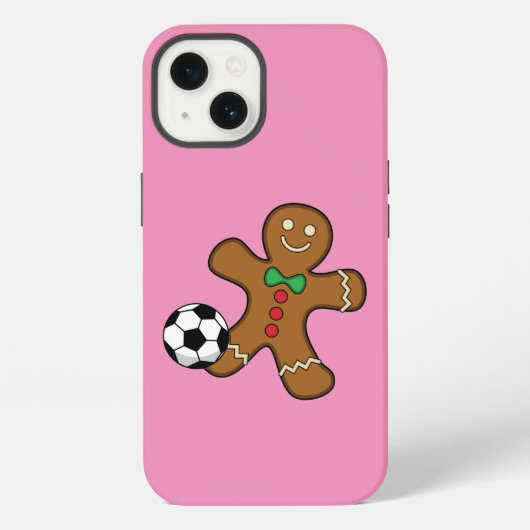ジンジャーブレッドマン サッカー iPhoneケース (裏面)