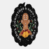 ジンジャーブレッドマン、パーソナライズされたクリスマス オーナメントカード (右)