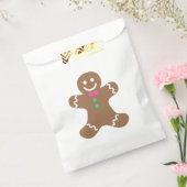 ジンジャーブレッドマン（ピンクの蝶ネクタイと緑のボタン） フェイバーバッグ (封をした状態)