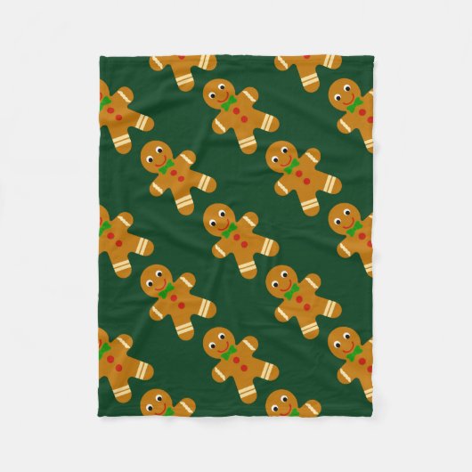 ジンジャーブレッドマン フリースブランケット (正面)