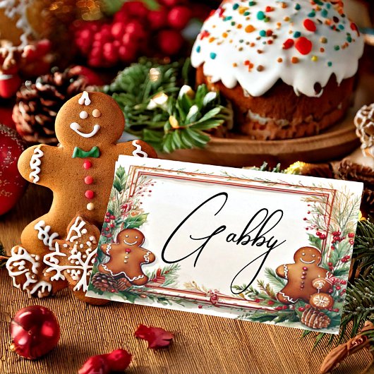 ジンジャーブレッドマン プレイスカード