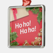 **ジンジャーブレッドマン/ホリー**ホホホホハハオーナメント メタルオーナメント (左)