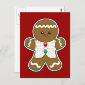 ジンジャーブレッドマン ポストカード (正面/裏面)