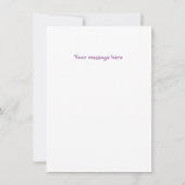 ジンジャーブレッドマン メリークリスマス パープル ノートカード (裏面)