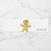 ジンジャーブレッドマン、メリークリスマス ペットボトルラベル (シングルラベル)