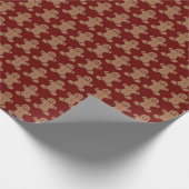 ジンジャーブレッドマン ラッピングペーパー (角)