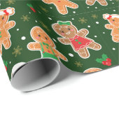 ジンジャーブレッドマン ラッピングペーパー (ロールコーナー)