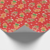 ジンジャーブレッドマン ラッピングペーパー (角)