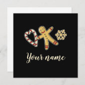 ジンジャーブレッドマン ラブ フラット カード (正面/裏面)