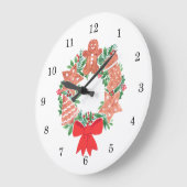 ジンジャーブレッドマン ラージ壁時計 (傾斜)