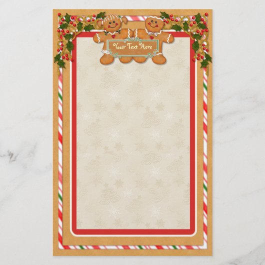 ジンジャーブレッドマン 便箋 (正面)