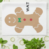 ジンジャーブレッドマン（名前） キッチンタオル (折り畳み)