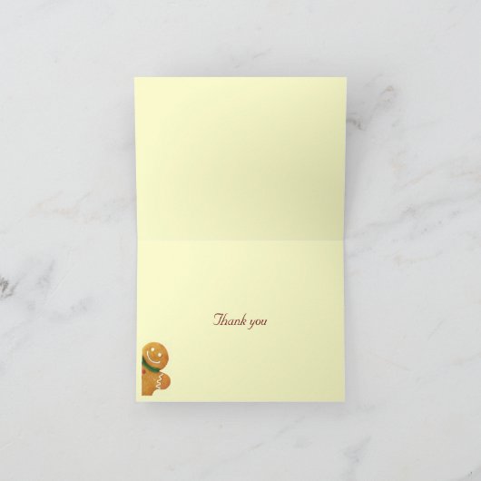 ジンジャーブレッドマン 感謝カード (内部)