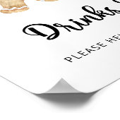 ジンジャーブレッドマン – 飲み物救済自分ポスター ポスター (角)