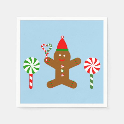 ジンジャーブレッドマン#1ナプキンス スタンダードカクテルナプキン (正面)