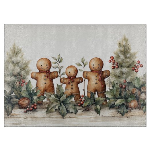 ジンジャーブレッドマン#15台所裁断ボード カッティングボード (正面)