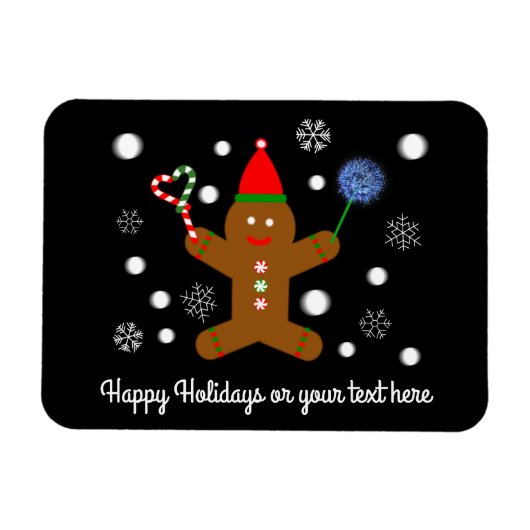 ジンジャーブレッドマン#2磁石 マグネット (横)