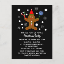 ジンジャーブレッドマン #2 招待状ポストカード