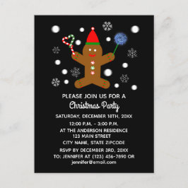 ジンジャーブレッドマン #2 招待状ポストカード