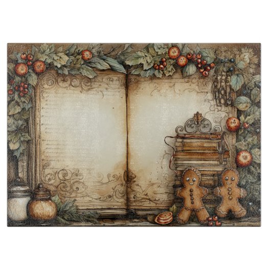 ジンジャーブレッドマン#4台所裁断ボード カッティングボード (正面)