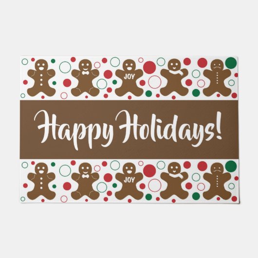 ジンジャーブレッドマン- Door Mat ドアマット (正面)