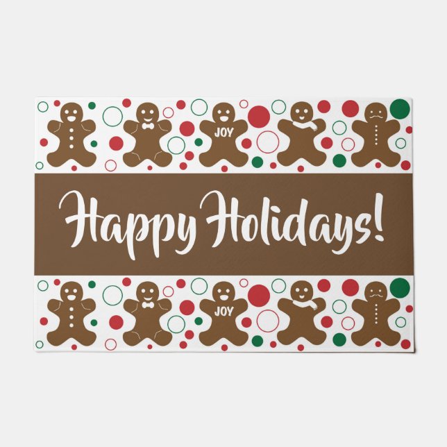 ジンジャーブレッドマン- Door Mat ドアマット (正面)