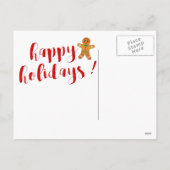 ジンジャーブレッドマン- HAPPY HOLIDAYSはがき シーズンポストカード (裏面)