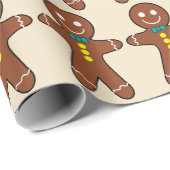 ジンジャーブレッドマンCookie ラッピングペーパー (ロールコーナー)