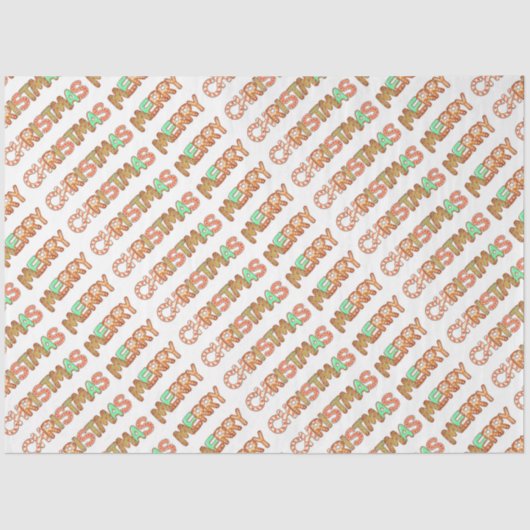 ジンジャーブレッドメリークリスマスティッシュペーパー 薄葉紙 (正面)