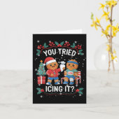 ジンジャーブレッドランナーチームのアイシングを試したことはありますか？ カード (黄色い花)