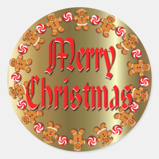 ジンジャーブレッドリースバイシャロンシャーペ ラウンドシール (正面)