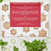 ジンジャーブレッドレシピスイートクリスマスキープサギフト キッチンタオル (折り畳み)