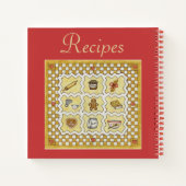 ジンジャーブレッドレシピ料理本ギフト ノートブック (裏面)