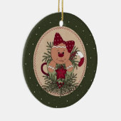 ジンジャーブレッドレディーマグアレンジメント セラミックオーナメント (右)