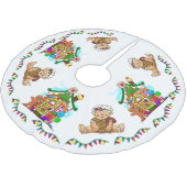 "ジンジャーブレッド休日" ブラッシュドポリエステルツリースカート (アングル)