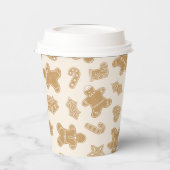 ジンジャーブレッド使い捨てコーヒーカップ 紙コップ (左)