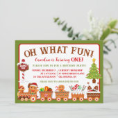 ジンジャーブレッド列車おおーおもしろい!誕生日パーティー 招待状 (スタンド正面)