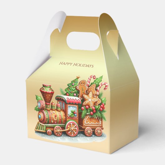 ジンジャーブレッド列車ホリデーギフトボックス フェイバーボックス (正面サイド)