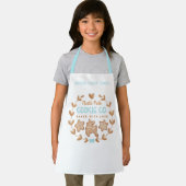 ジンジャーブレッド名ブルークッキーベーキングクリスマス エプロン (インサイチュ)