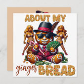 ジンジャーブレッド売春あっせん業者おもしろいアーバンクリスマスカード シーズンカード (正面/裏面)