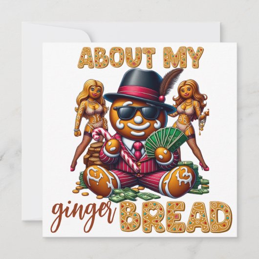 ジンジャーブレッド売春あっせん業者おもしろいアーバンクリスマスカード シーズンカード (正面)