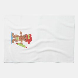 ジンジャーブレッド女子クリスマスタオル キッチンタオル