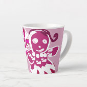 ジンジャーブレッド女性ピンク カフェラテマグ (右アングル)