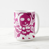 ジンジャーブレッド女性ピンク コーヒーマグカップ (正面右)