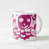 ジンジャーブレッド女性ピンク ジャンボコーヒーマグカップ (正面右)